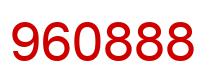 Number 960888 red image