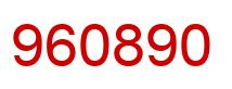 Number 960890 red image