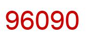Number 96090 red image