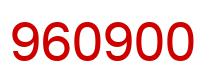 Number 960900 red image