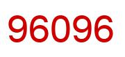 Number 96096 red image