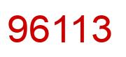 Number 96113 red image