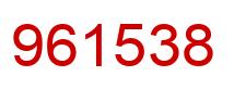 Number 961538 red image