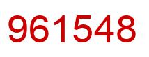 Number 961548 red image