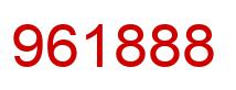 Number 961888 red image