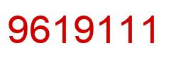 Number 9619111 red image