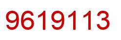 Number 9619113 red image