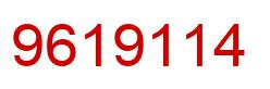 Number 9619114 red image