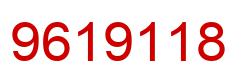 Number 9619118 red image