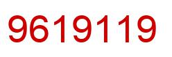 Number 9619119 red image