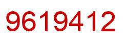 Number 9619412 red image