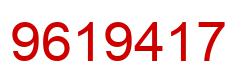 Number 9619417 red image