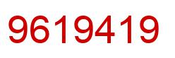 Number 9619419 red image