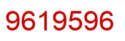 Number 9619596 red image