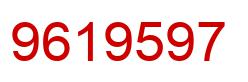 Number 9619597 red image