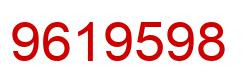 Number 9619598 red image