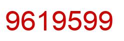 Number 9619599 red image