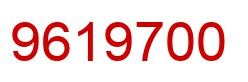 Number 9619700 red image