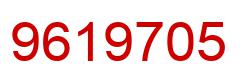 Number 9619705 red image