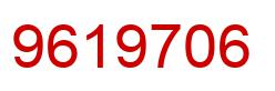 Number 9619706 red image