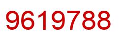 Number 9619788 red image
