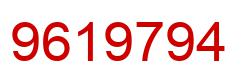 Number 9619794 red image