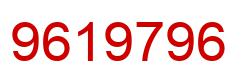 Number 9619796 red image