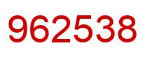 Número 962538 imagen rojo