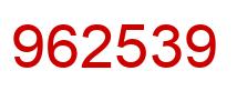 Número 962539 imagen rojo