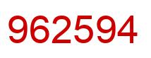 Number 962594 red image