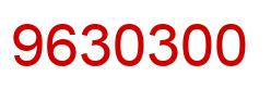 Number 9630300 red image