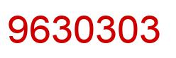 Number 9630303 red image