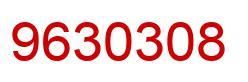 Number 9630308 red image