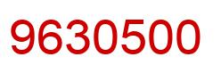 Number 9630500 red image