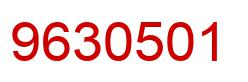 Number 9630501 red image