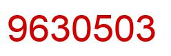 Number 9630503 red image