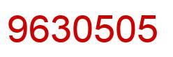 Number 9630505 red image