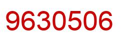 Number 9630506 red image