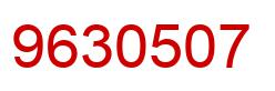 Number 9630507 red image