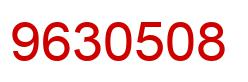 Number 9630508 red image