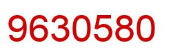 Number 9630580 red image