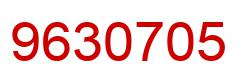 Number 9630705 red image