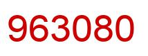 Number 963080 red image