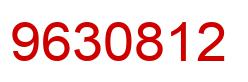 Number 9630812 red image