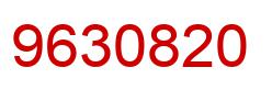 Number 9630820 red image