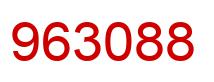 Number 963088 red image