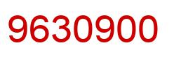 Number 9630900 red image