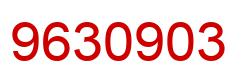 Number 9630903 red image