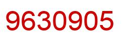 Number 9630905 red image