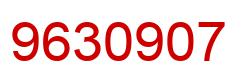 Number 9630907 red image